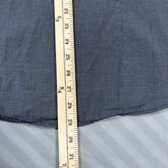 John Varvatos USA Dress Shirt Mens Size Medium Black Checks Pleated Long Sleeve - Picture 6 of 7